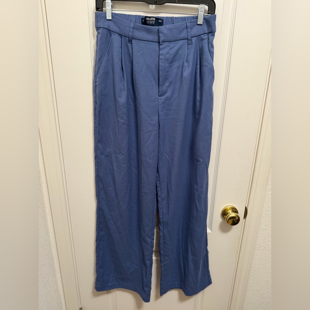 Hollister Dusty Blue Wide-Leg Trousers